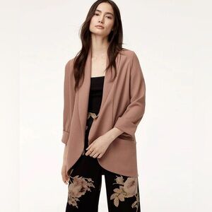 Aritzia Wilfred Chevalier Camel Front Open Blazer jacket Size 4 Work Wear Office